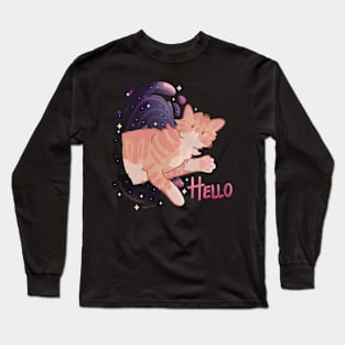 Hello dimension cat Long Sleeve T-Shirt